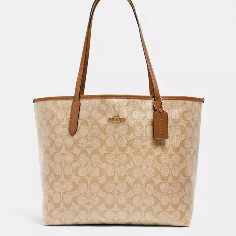 Coach City Tote Bag In Signature Canvas